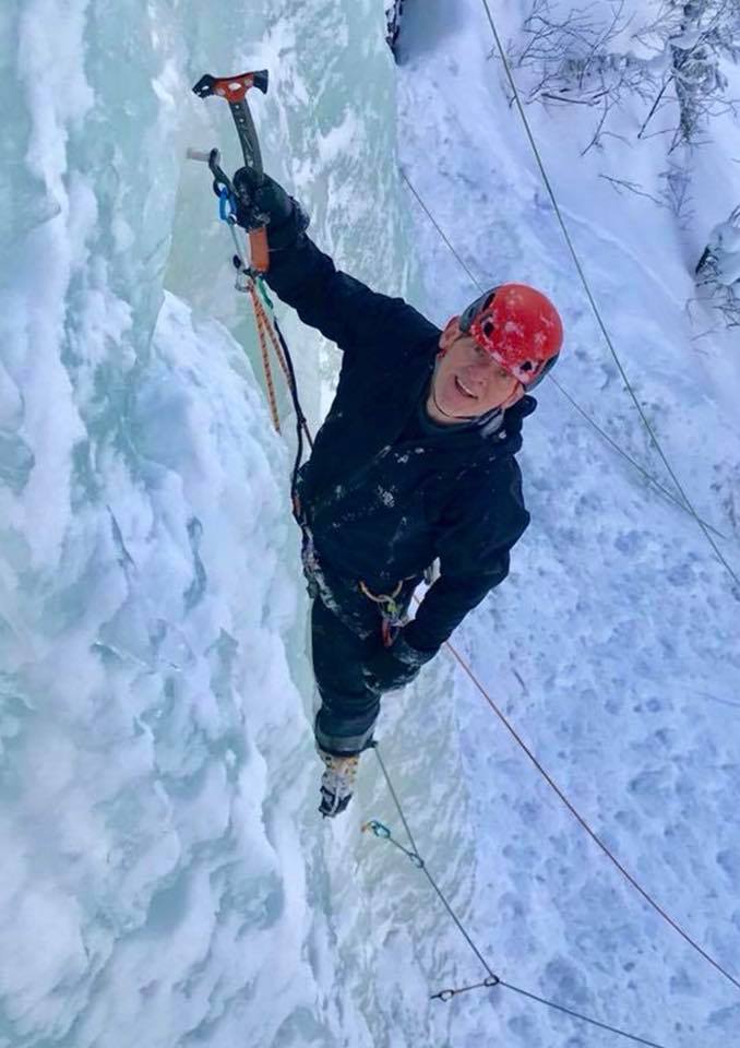 Bob climbing in Rjukan, Norway
